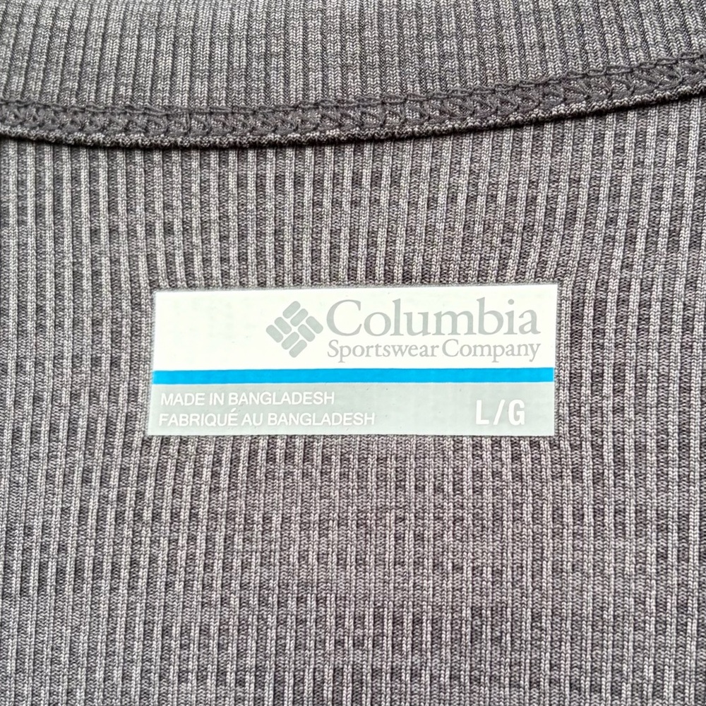 NWT! Columbia Gray Knit Surplice Ballet Wrap Activewear Long Sleeve Top Large - Picture 5 of 5